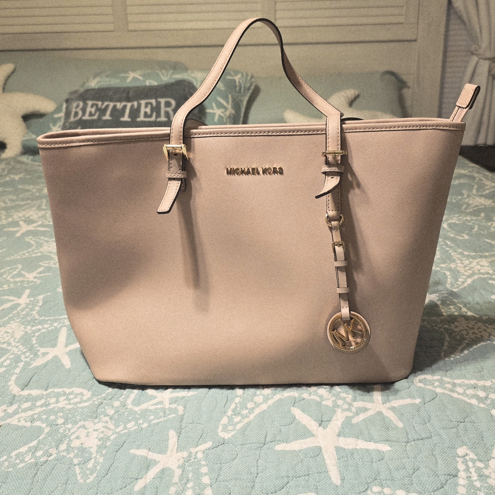 Michael Kors Pink Saffiano Leather Tote